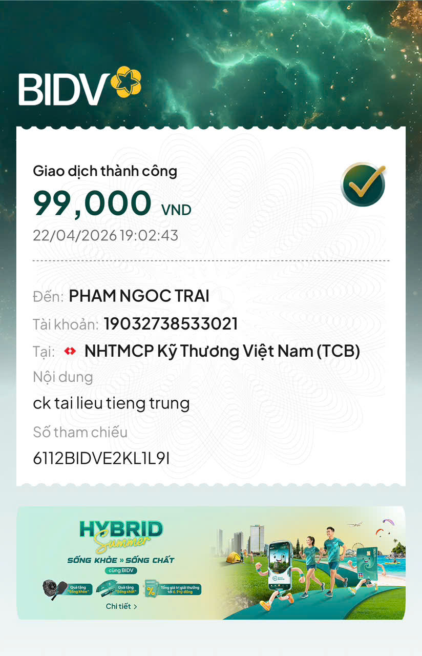 Giao dịch thành công